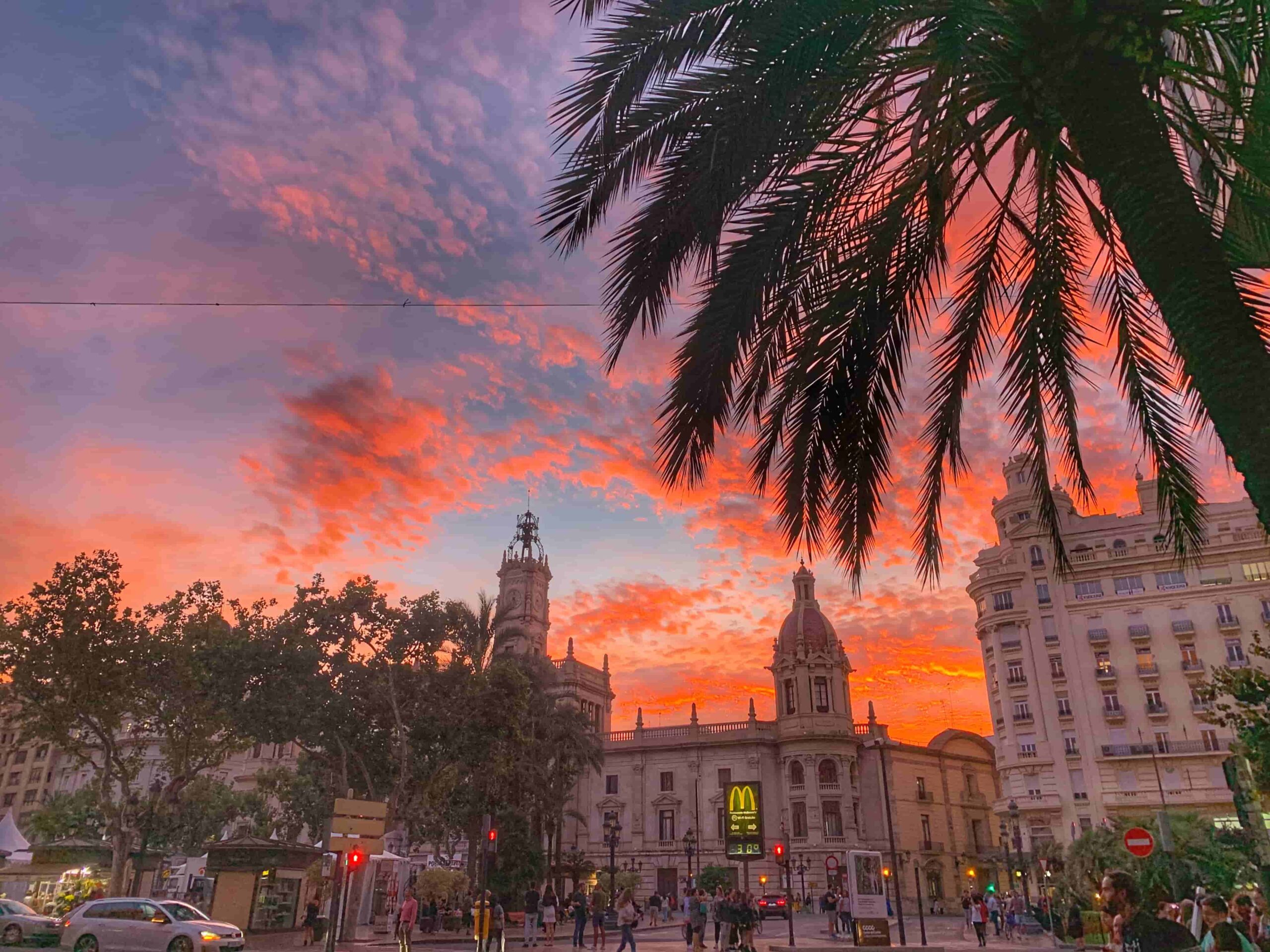 ayuntamiento de Valencia puesta de sol reducida